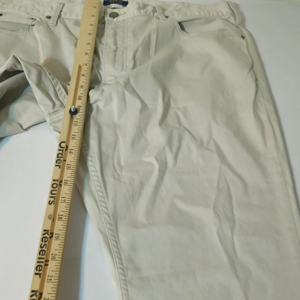 Polo Ralph Lauren Pants Mens 38x28 Beige Khaki Straight Leg‎ 5-Pocket Chinos